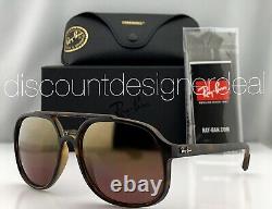 Ray-Ban RB4312CH Sunglasses 894/6B Havana Brown Gold Mirror Polarized Chromance