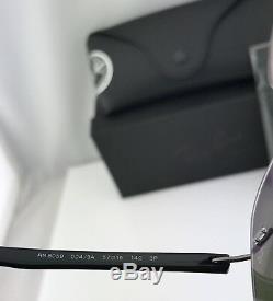 Ray Ban RB8059 Aviator Sunglasses 004/9A Gray Metal Green Polarized Lens 57mm