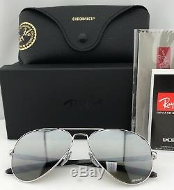 Ray-Ban RB8317CH 003/5J Carbon Sunglasses Silver Mirror Polarized Chromance 58mm