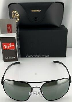 Ray-Ban RB8322CH 002/5L Sunglasses Silver Mirror Polarized Chromance Carbon 62mm