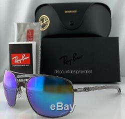 Ray-Ban RB8322CH 004/A1 Sunglasses Blue Mirror Polarized Chromance Carbon 62mm