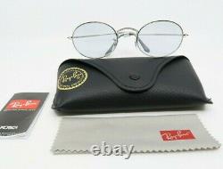 Ray-Ban RB 3547 003/T3 New Silver/ Blue Oval Unisex Sunglasses 51mm with case