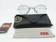 Ray-ban Rb 3547 003/t3 New Silver/ Blue Oval Unisex Sunglasses 51mm With Case