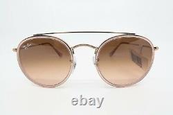 Ray-Ban RB 3647N 9069/A5 New Rose Gold/ Brown Gradient Sunglasses 51mm with case
