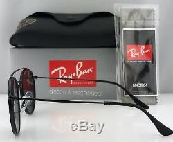 Ray-Ban Round Double Bridge RB3647N 002/58 Sunglasses Black Green Polarized 51mm