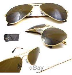 Ray-Ban Sunglasses Aviator 3025 001/33 Gold Brown Medium 58mm