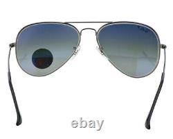 Ray-Ban Sunglasses RB3025 Aviator Gradient Polarized Blue Gray Lens 58mm Unisex