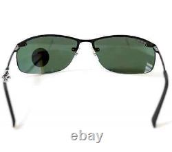 Ray-Ban Top Bar Polarized Sunglasses RB3183 002/9A 63mm Green Lens Black Frame