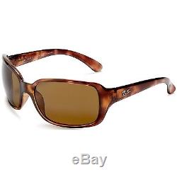 Ray-Ban Women's Polarized Highstreet RB4068-642/57-60 Brown Wrap Sunglasses