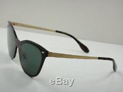 Ray-ban Women Blaze Cat Eye Sunglasses Rb3580n 043/71 Gold/green Lens 43mm