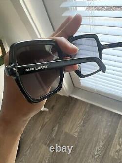 SAINT LAURENT SL 174 001 Black Square Women's 56 mm Sunglasses