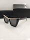 Saint Laurent Sl 570 Sunglasses 001 Black Grey Cat Eye Acetate Authentic New