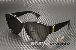 SAINT LAURENT SL M3 002 Round Oval Panthos Black Grey 55 mm Women's Sunglasses