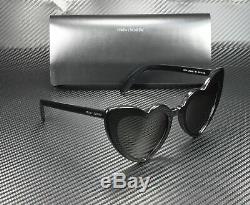 SAINT LAURENT YSL 181 Loulou 001 Round Oval Black Grey 54 mm Women's Sunglasses