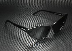 SAINT LAURENT YSL 213 Lily 001 Cat Eye Black Shiny Grey 52 mm Women's Sunglasses