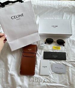 SALE? Celine Triomphe Gold Logo Sunglasses Eyewear