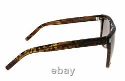 Saint Laurent 181260 Womens Rectangle Sunglasses Havana/Gray Size 59-13-140