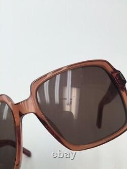 Saint Laurent YSL Paris SL65 Brown Square Oversized Women's Sunglasses $395