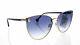 Salvatore Ferragamo 257166 Womens Sf185s Cat Eye Ladies Sunglasses Gold/blue
