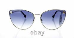 Salvatore Ferragamo 257166 Womens sf185s Cat Eye Ladies Sunglasses Gold/Blue