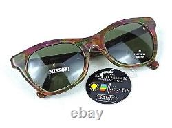 Summer Vibes Sunglasses Vintage Cat Eye Missoni Frame Italy Colored Beach Style