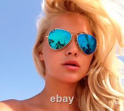 Sunglasses Ray Ban Aviator Blue Flash/Mirrorerd LENS Size 58mm Standard
