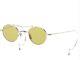 Thom Browne Round Sunglasses Tb-902-a-gld Gold Metal Frame Light Yellow Small 40