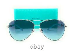 TIFFANY TF3049B 60019S Silver Blue Gradient Women's Sunglasses 58 mm