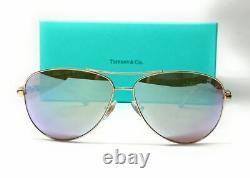 TIFFANY TF3049B 609164 Pale Gold Brown Mirror Women's Sunglasses 58 mm