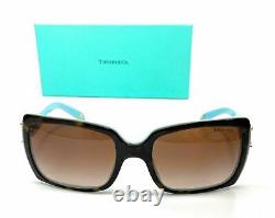 TIFFANY TF4047B 81343B Havana Blue Women's Rectangle Sunglasses 55 mm