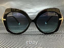 TIFFANY TF4169F 80019S Black Azure Blue Lens Women's Irregular Sunglasses 54mm