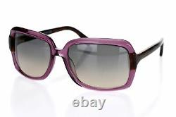 TODS Womens TO29 81B Violet/Brown Square Acetate Havana 58mm Sunglasses 132146