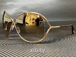 TOM FORD Miranda FT0130 28G Shiny Gold Brown Oval Women's 68 mm Sunglasses