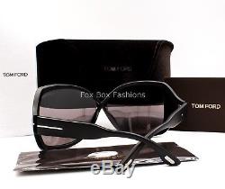 TOM FORD TF 427 02A Julianne Modern Butterfly Sunglasses Matte Black New
