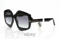 TOM FORD Tate 55mm Black Oversized Sunglasses 271622