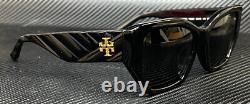 TORY BURCH TY7187U 170987 Shiny Black Grey Women's 53 mm Sunglasses
