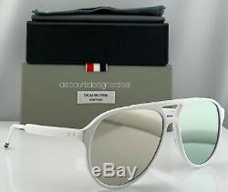 Thom Browne Aviator Sunglasses White Frame Gold Flash TBS408-63-03 1 Of 300 LMT