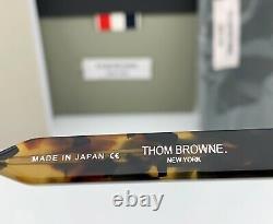 Thom Browne Round Sunglasses TBS413-52-02 Tortoise Brown Gold Flash Lens 52mm