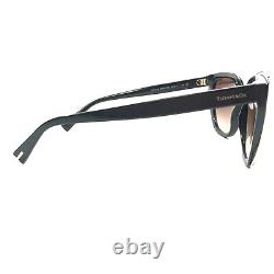 Tiffany & Co. Sunglasses TF 4148 8001/3B Black Gold Cat Eye Frames with Brown Lens