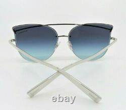 Tiffany & Co. TF3064 6001/9S Cat Eye Silver Blue Gradient Sunglasses 61mm withBox
