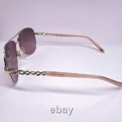 Tiffany & Co. TF 3049B Pale Gold Aviator Sunglasses Pink Mirror Lens