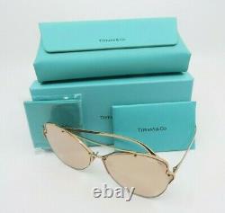 Tiffany & Co. TF 3063 6105/E0 New Rubedo Rose Gold Butterfly Mirror Sunglasses