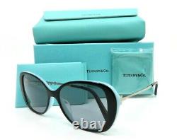 Tiffany & Co. TF 4156-F 8055/1 Black & Blue Silver Metal New Sunglasses withBox