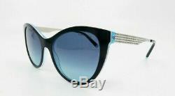 Tiffany & Co. TF 4159 8274/9S New Black & Clear Blue Cat Eye Caliber Sunglasses