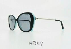 Tiffany & Co. Women's Rectangular Black Sunglasses with Case TF 4156 8055/1 55mm