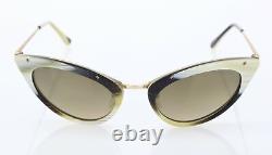 Tom Ford 162935 Women's Grace TF349 64J Gold Havana Cat Eye Sunglasses 52-20-135