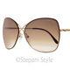 Tom Ford Butterfly Sunglasses Tf250 Colette 28f Rose Gold Ft0250