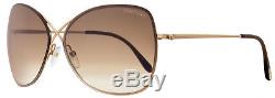 Tom Ford Butterfly Sunglasses TF250 Colette 28F Rose Gold FT0250