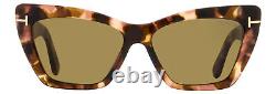 Tom Ford Cat Eye Sunglasses TF871 Wyatt 55J Rose Havana 56mm FT0871