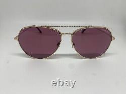 Tom Ford Dashel-02 TF996 32Y Sunglasses Shiny Gold Violet 62-14-145mm